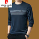 Pier Cardin Langarmed T-Shirt für Männer runden Baumwoll-Rundhals-Sweatshirt für Herren Frühlings- und Herbst-Top-T-Shirt-Basis-Hemd modische einfache Herrenkleidung 677 Modelle 165/M100jin [Jin entspricht 0,5 kg] -120jin [Jin gleich 0,5 kg]