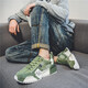 Mvpboy Laufschuhe Herren neuer Frühling Vielseitige Gelegenheitssportschuhe Herren Bottombag Vaters Schuhe Atmungsfreie Mesh Schuhe Herrenschuhe Sonnenschein C681 Green 43