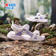 Xtep children's sports sandals for big children and girls in summer new open-toe sandals camouflage contrast sandals beach shoes lilac/sail white 33
