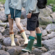 Bottes de pluie Xili pour les femmes avec des bottes de pluie non glissantes à tube élevé pour les nouvelles chaussures étanches à haut haut pour hommes pour couples adultes japonais semelles doux chaussures de caoutchouc tendance vert 37