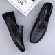 
Fugui Bird Men's Shoes Doudou Shoes Summer Genuine Leather Breathable Casual Leather Shoes Soft Sole Driver Lazy Shoes Men's Versatile Business Yulin FG9898 Black 45