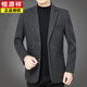 Hengyuanxiang (Hyx) Frühlings- und Herbst mittlere Männer-Wollwolle-Wollanzug im mittleren Alter und Herbst Koreaner Anzug Daddy's Jacke hellgrau XL 180/96 (vorgeschlagen 135-150jin [Jin gleich 0,5 kg]))