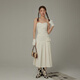 
CHUU Letter Embroidered Strap Vest Women's 2025 Spring New Product Button Sleeveless Hot Girl Slim Personalized Top Off White Uniform Size