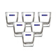 Lemeiya whiskey glass lead-free glass cup square cup bar KTV wine glass beer cup home tea cup 6-piece set square straight/200ml