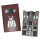 Dofinison suspenders men's trousers suspenders Y-shaped 6-clip trouser belt shirt formal business suspenders clip men's non-slip suspenders black 6-clip [gift box]