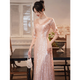 Seidler high-end evening dress 2024 new slim temperament sequin host performance banquet annual meeting nude pink L (recommended 106-115 Jin [Jin equals 0.5 kg])