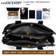 CavlslKcat business briefcase men's handbag large capacity commuter computer bag Oxford cloth casual business trip shoulder crossbody bag black large bag 15.6 inches 39*11*29cm