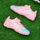 FEELACES children's football shoes broken nails for men and women Falcon Messi student training shoes for children TF artificial grass sneakers 6195 pink broken nails 31 [socks + ball bag + guard plate]