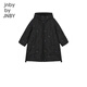Jnby von Jnby Jiangnan Stoff Kinderkleidung Winterkleidung Jungen und Mädchen Lange Down Jacke mit Kapuze Stickmuster Kinder 1N0C13601 001 Schwarz 150 cm