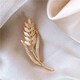 Idel Wheat Ear Brooch Women's High-end Exquisite Coat Sweater Pin Accessory New Temperament Corsage Birthday Gift for Wife Wheat Ear Cat's Eye Brooch XZ0452