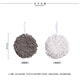 Japanese chenille hand ball hanging hand towel kitchen thickened water-absorbent quick-drying bathroom cute hand rag white + gray 2 pack