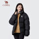 Camel (CAMEL) Wang Junkai's same style Camel Volcano Down Jacket Jacket Men's and Women's Winter Hooded Thickened Versatile Short Bread Jacket