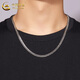 CHINA GOLD S925 Silver Cuban Necklace Men's Thick Plain Horsewhip Chain Jewelry Valentine's Day Birthday Gift for Boyfriend and Husband Today/Next Day Delivery S925 Silver Horsewhip Chain Approximately 34g