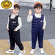 G.DUCKKIDS children's down cotton overalls boys and girls cotton pants open crotch 1-2 years old 3 baby jumpsuit winter thickened outer wear lake blue 110cm