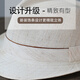 百帽王 高档天然纯麻礼帽男英伦绅士帽夏季遮阳帽亚麻苎麻草帽中老年帽 米白  100%天然苎麻 可调节小(54-55)CM