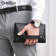 Goldlion Men's Hand -Catch Bag 2025 New Wallet Genuine Leather Beath Bolshuge Fashion Bag Bag Bag Bag Men Black [Autorización oficial: una falsa una y diez multas]