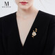Mck imitation pearl shell flower brooch high-end women's pin accessories suit corsage Chinese Valentine's Day gift