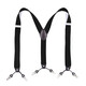 Dofinison suspenders men's trousers suspenders Y-shaped 6-clip trouser belt shirt formal business suspenders clip men's non-slip suspenders black 6-clip [gift box]
