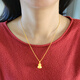 Qianying Jewelry Gold Necklace Pendant Women's 9999 Pure Gold Lucky Bag Money Bag Real Gold Pendant Gives Gifts by Weight with Gold-Inlaid Silver Chain Pendant Weight 3.43-3.7g (Including Labor Cost 20)