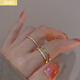 ZHIO niche light luxury double-layered shell ring plain ring adjustable index finger female personality simple fashionable fashionable ring ring shell double-layered ring