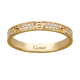 Cartier ring 18K gold baby's breath ring, same style for men and women, 2.6mm wide, set with 72 diamonds, LOVE wedding ring, Chinese Valentine's Day, 18K gold, B4218000 50 (one size fits all for women)