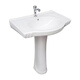 Pillar basin ceramic wash basin household wash basin large apartment small apartment bathroom vertical balcony wash basin 3004 single hole + column