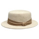 2024 Autumn and Winter New French Beige Flat Top Woolen Hat Women's Versatile Fashion British Retro Flat Brim Hat Mixed Beige Pleated Knot Patch YYK M (56-58cm)