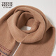 Teenie Weenie Bear Women's Simple Letter Scarf Women's Autumn and Winter Retro Contrast Color Fashion Tassel Scarf Khaki FRE