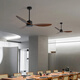 
Weather vane modern industrial style lightless 56-inch ceiling fan restaurant ceiling simple electric fan living room commercial study fan frequency conversion 42-681A black 3 leaf - black leaf remote control