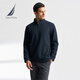 NAUTICA Shopping Mall Same Style Spring and Autumn New Waffle Stand Collar Half-Zip POLO Shirt for Men KO4405 Navy Blue 4NV 2XL