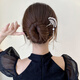 
Slim silver simple pearl fan tassel hairpin national style ancient style Hanfu hairpin new Chinese style cheongsam hairpin Japan and South Korea LM695 hairpin-fan pearl