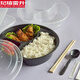 玘瑄多格饭盒一次性打包餐盒快餐分体多格塑料外卖三格四格五格饭盒便 848四格黑色 150套
