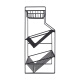 Cui Dahuang storage rack three-layer carbon steel one-piece no installation and no punching solid bold storage kitchen storage rack spice rack TL01Y