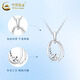 China Gold PT950 Platinum Double Oval Necklace Women's Pendant Clavicle Valentine's Day Birthday Gift for Girlfriend and Wife PT950 Platinum Double Oval Pendant About 2.1g Free Silver Chain
