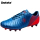 Saekeke Saekeke soccer shoes men's TF broken nails adult AG spikes training game sneakers children and teenagers middle school students campus club natural lawn spikes FG/AG blue red 33 one size too big