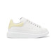 亚历山大麦昆（Alexander McQueen）新品 女士阔型系带厚底休闲运动鞋小白鞋情侣款礼物女 718139 WHGP5 3523 白色浅黄色尾 34