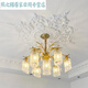 XMSJ French Pu Lampe Plate de gypse Rond Round Plafond européen Plafond Ligne décorative combinaison Parquet Lanterne Plaque de la lampe de base 7029-60cm
