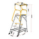 
Stable and resistant BAILEY ladder five-step aluminum alloy herringbone ladder 2.3 meters Hercules platform ladder supermarket freight elevator FS13593