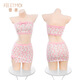 Feimu sexy Unterwäsche Frauen verführerische tiefe V-Gurt-Spitze Nachthemd 2 Stücke 80% Rabatt auf Bett offener Stich kostenlos Sex Pyjama Uniformanzug Perspektive Sekretär Hip Rock Bett Battle Robe junge Frau Sakura [Top + Hüftrock + T-Trouser] 6227 Bogendekoration Brust gebrochene Blume Home Durchschnittsgröße (empfohlenes Gewicht 80-130 Jin [Jin Equal).
