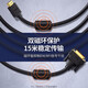 绿联HD106 HDMI转DVI转换线 DVI转HDMI 4K60Hz高清线双向互转连接线笔记本外接电脑显示器屏幕高清 【圆线款】黑色 告别闪屏 1.5米 11150