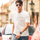 Mr. Bu Bu letter printed short-sleeved white T-shirt men's 24 spring and summer new American casual and fashionable simple GT15271 Haoyuebai M (170)