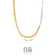 Bai Lanliu Gold Necklace Women's Amber 925 Silver Clavicle Chain Fashion Light Luxurious Design Jewelry Birthday Gift for Wife
