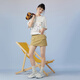 Aiju Kaninchen Sommer Neue Animal Print Casual Fashion Kurzarm T-Shirtentbd2n719a Weiß 33 S 155/80A