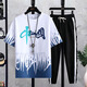 
GEGUSEN (GEGUSEN) teenager short-sleeved T-shirt boy 12-15 years old junior and senior high school students pure cotton clothes big children handsome sports suit trend TZ683 light coffee (short sleeves + long trousers) L (98-110Jin [Jin equals about 0.5 kg])