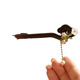 Beautiful hairpin for women, new Chinese style lily of the valley wooden hairpin, cheongsam, shaking retro hair fork, tassel headdress, low meatball hair accessories, fresh lily of the valley flower tassel hairpin