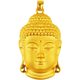 Fat Donglai's same 3D hard gold Buddha head pendant 24K gold for men and women new 999 pure gold Tathagata Buddha statue necklace hanging gold Buddha head pendant + necklace rope (small size)