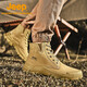 Jeep Boots para hombres Ligeros al aire libre Martin Boots Martin Boots Hombres y mujeres Camello de senderismo sin deslizamiento de parejas de parejas 42