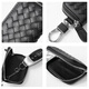 
YOOKDD Business Men's Small Bag Car Key Bag Men and Women Fashion Small Braided Car Key Padlock Bag New Coin Wallet Plaid