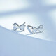 Mengjinyuan platinum earrings PT950 love bow platinum earrings as a birthday gift for girlfriend