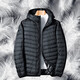 Woodpecker Lightweight Down Jacket Men's Short Winter Jacket Men's New Ultra-Light Casual Young and Middle-aged White Duck 16050 Black (Stand Collar) XL (140Jin Jin is equal to 0.5kg -160Jin Jin is equal to 0.5kg)